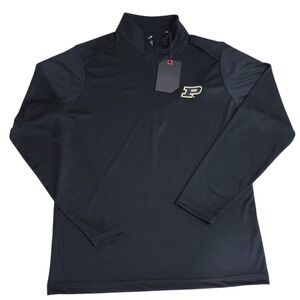 Purdue University Boilermakers 1/4 Zip Pullover Men Medium Antigua Tribute Black